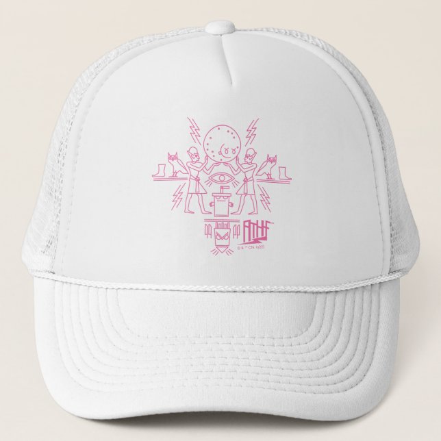Gorra De Camionero Hieroglíficos de la Fuerza del Hambre de los Adole (Anverso)