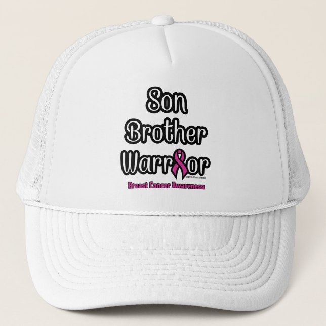 Gorra De Camionero Hijo hermano Guerrero... Cáncer de mama (Anverso)