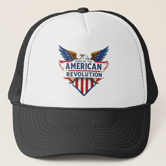 Gorra De Camionero Hijos de la Revolución Americana águila historia d (Anverso)