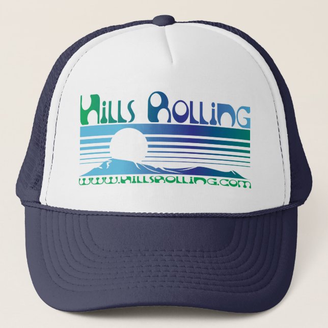 Gorra De Camionero Hills Rolling Trucker Hat con Sunset Design (Anverso)