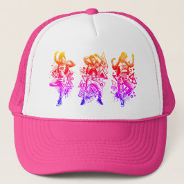 Gorra De Camionero Hip rosa amarillo