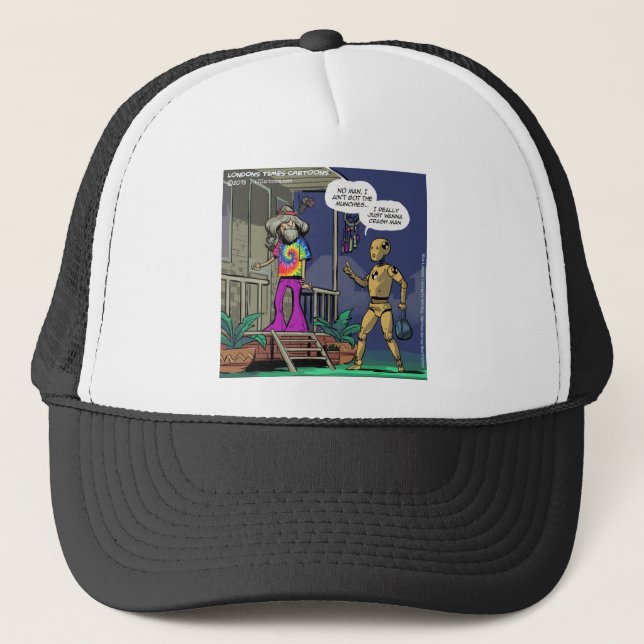Gorra De Camionero Hipie de Prueba de Choque Divertido (Anverso)
