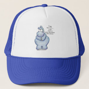 Gorra De Camionero Hipopótamo Hippo-Azul bien redondeado