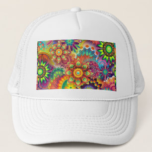 Gorra De Camionero Hippie Groovy Techno Psychedelic Thunder_Cove