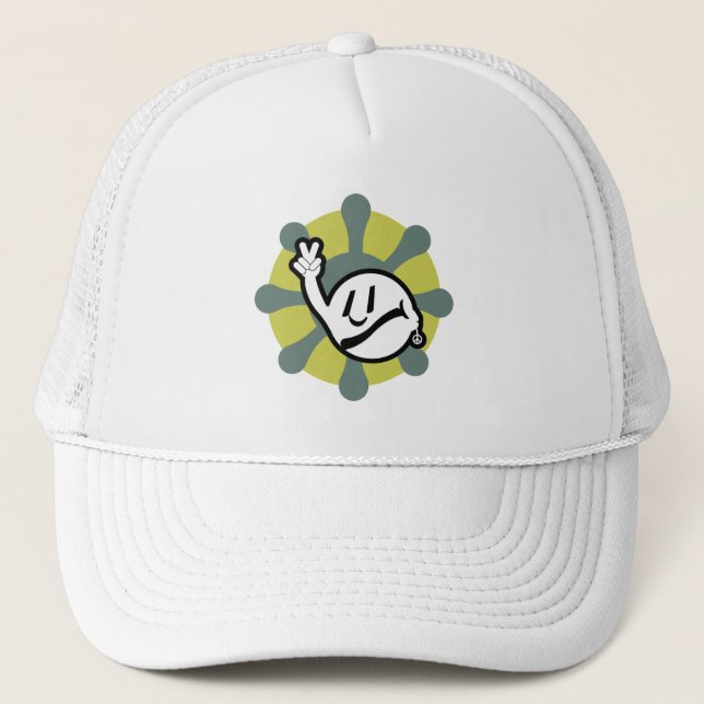 Gorra De Camionero HIPPIE ICON flowers 2023 BY MASANSER (Anverso)