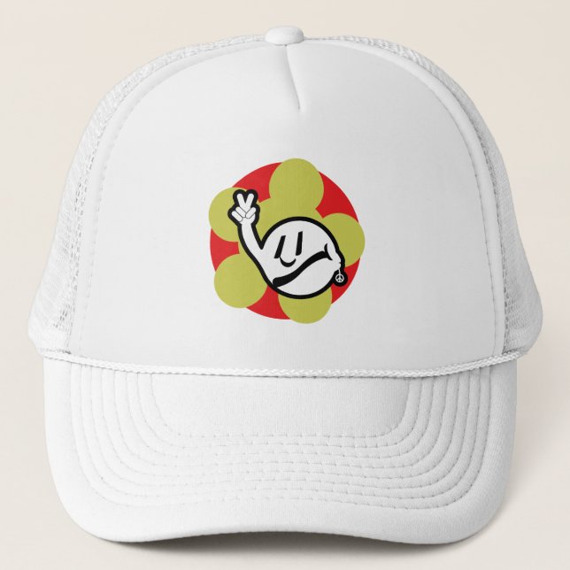 Gorra De Camionero HIPPIE ICON flowers 2023 BY MASANSER (Anverso)