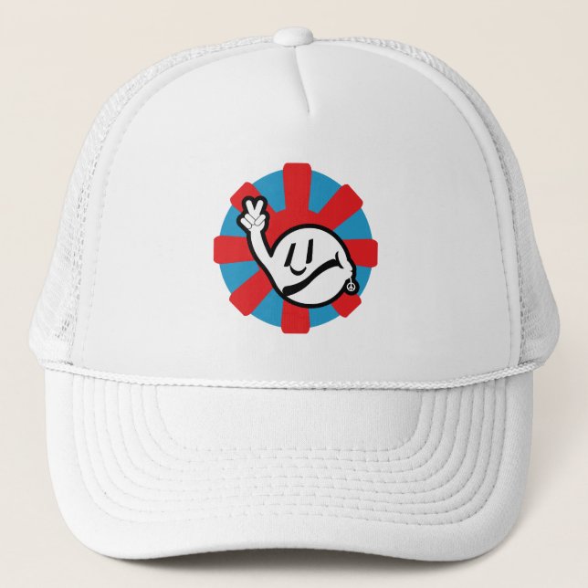 Gorra De Camionero HIPPIE ICON flowers 2023 BY MASANSER (Anverso)