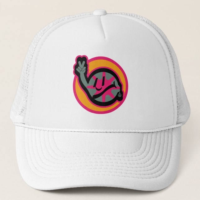 Gorra De Camionero HIPPIE ICON flowers FACE 2023 BY MASANSER (Anverso)
