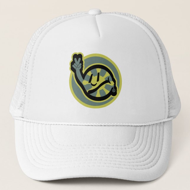 Gorra De Camionero HIPPIE ICON flowers FACE 2023 BY MASANSER (Anverso)
