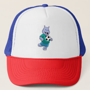 Gorra De Camionero Hippo como jugador de fútbol con fútbol