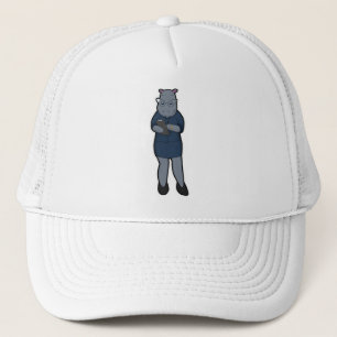 Gorra De Camionero Hippo como secretario con Notepad & Pen