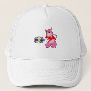Gorra De Camionero Hippo en tenis con raqueta de tenis