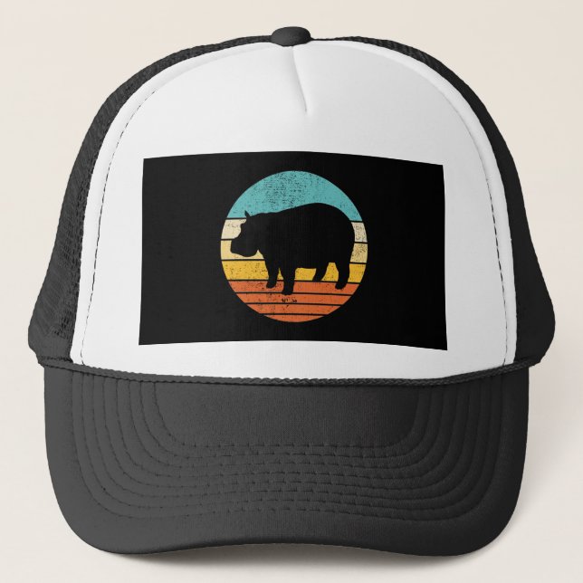 Gorra De Camionero Hippopótomas Retro Sun (Anverso)