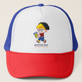 Gorra De Camionero Hipster Boy - Parodia de ilustracion