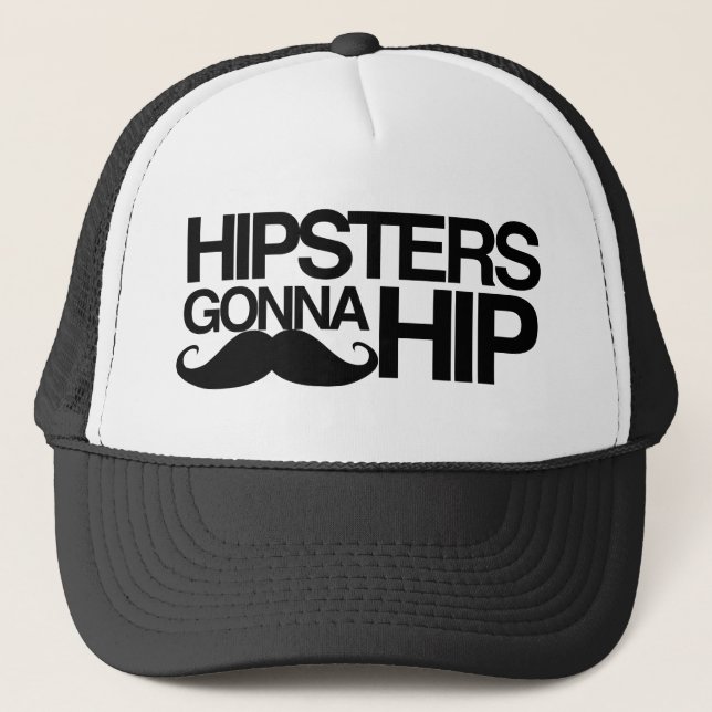 Gorra De Camionero Hipsters Gonna Hip Stache (Anverso)