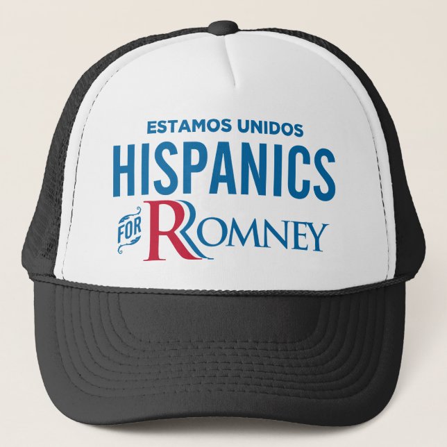 Gorra De Camionero Hispanico para Romney (Anverso)