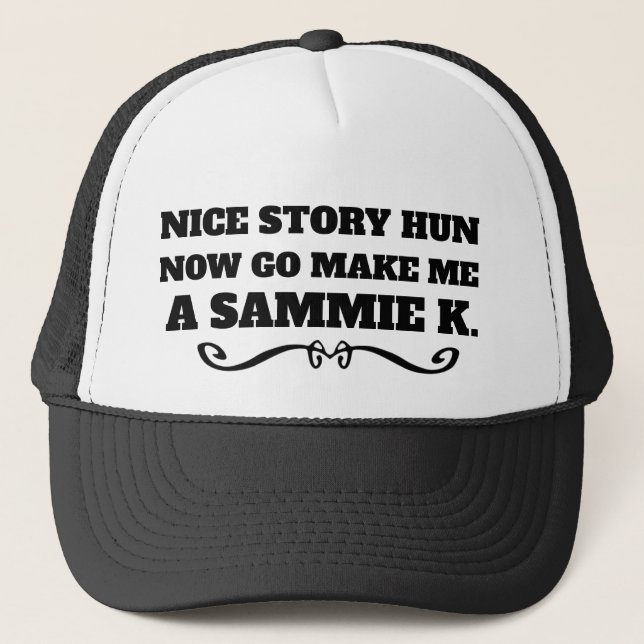 GORRA DE CAMIONERO HISTORIA AGRADABLE CARIÑO (Anverso)