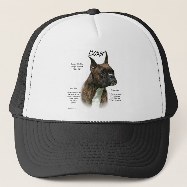 Gorra De Camionero Historia de Brindle Boxer (Anverso)