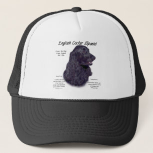 Gorra De Camionero Historia española de Cocker en inglés negro