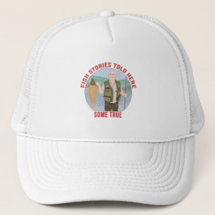 Gorra De Camionero Historias de peces contadas aquí como verdaderas