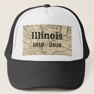 Gorra De Camionero Histórico Bicentenario de Illinois