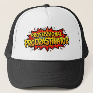 Gorra De Camionero Historietista Profesional Procrastinador Arte Pop 