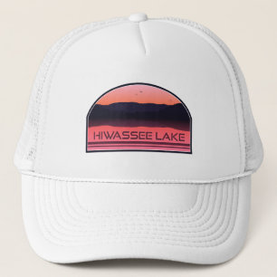 Gorra De Camionero Hiwassee Lake North Carolina Red Sunrise
