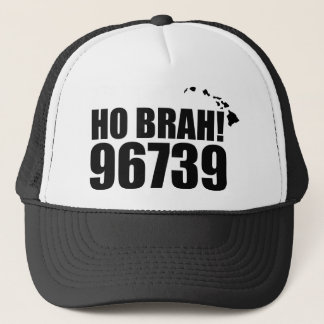Gorra De Camionero Ho Brah!.....Gorras del Código postal de Hawaii 96
