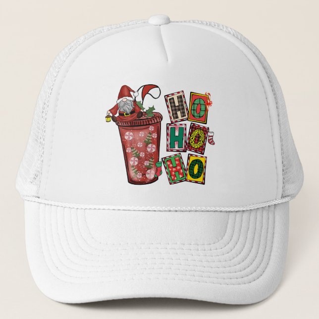 Gorra De Camionero Ho Ho Ho Ho Chirstmas Gnome (Anverso)