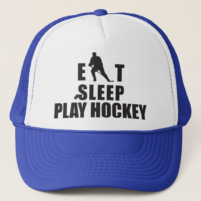 Gorra De Camionero Hockey de Eat Sleep Play (Anverso)