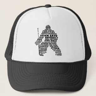 Gorra De Camionero Hockey Goalie Text Art