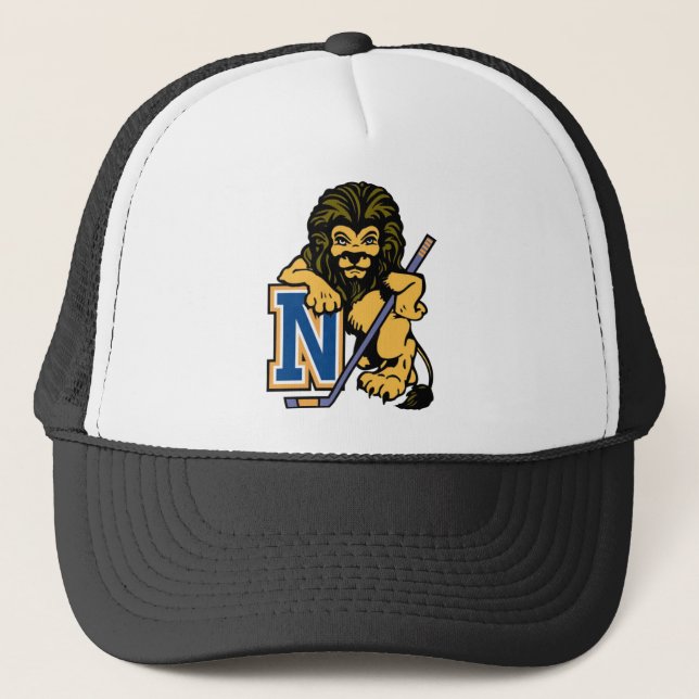 Gorra De Camionero Hockey sobre los leones del condado de Nassau (Anverso)