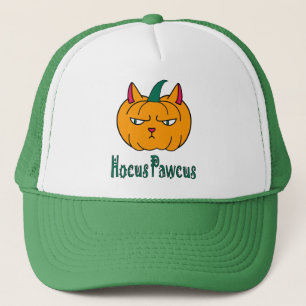 Gorra De Camionero Hocucus pawcus Halloween calabaza ginger cat magia