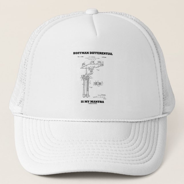 Gorra De Camionero Hoffman Differential is My Mantra US Patent Design (Anverso)