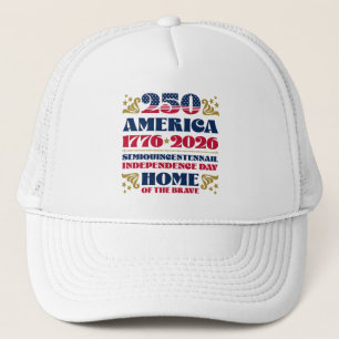 Gorra De Camionero Hogar de los valientes estadounidenses 250 patriót