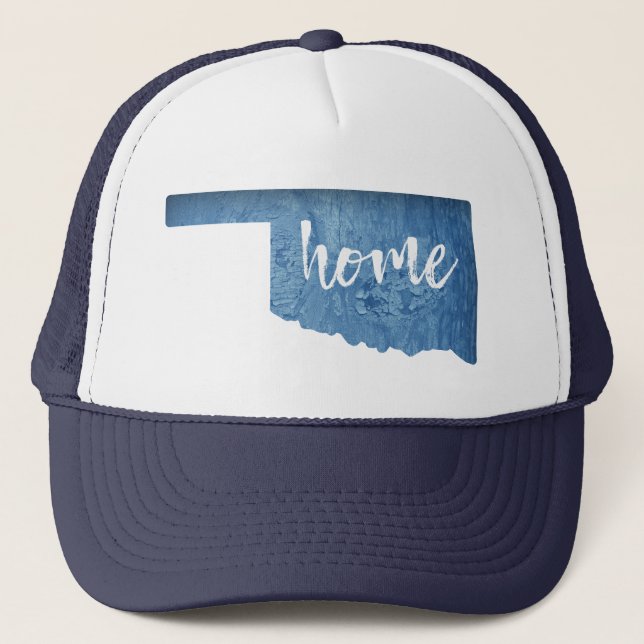 Gorra De Camionero Hogar de Oklahoma Veta de Madera (Anverso)