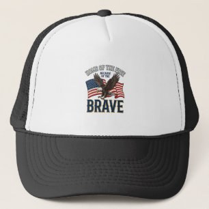 Gorra De Camionero Hogar del diseño de camiseta patriótica del águila