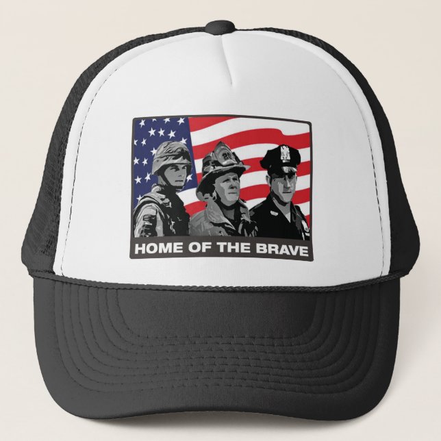 Gorra De Camionero Hogar del valiente (Anverso)