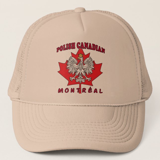 Gorra De Camionero Hoja canadiense polaca de Montreal (Anverso)