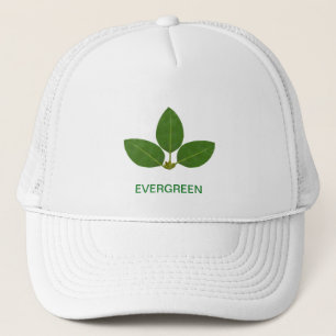 Gorra De Camionero Hojas de Laurel Verdes Modernas