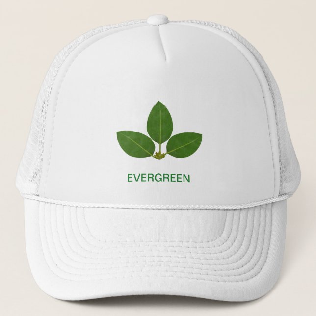 Gorra De Camionero Hojas de laurel verdes modernas (Anverso)
