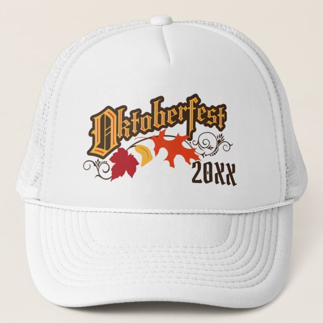 Gorra De Camionero Hojas de otoño de Oktoberfest (Anverso)