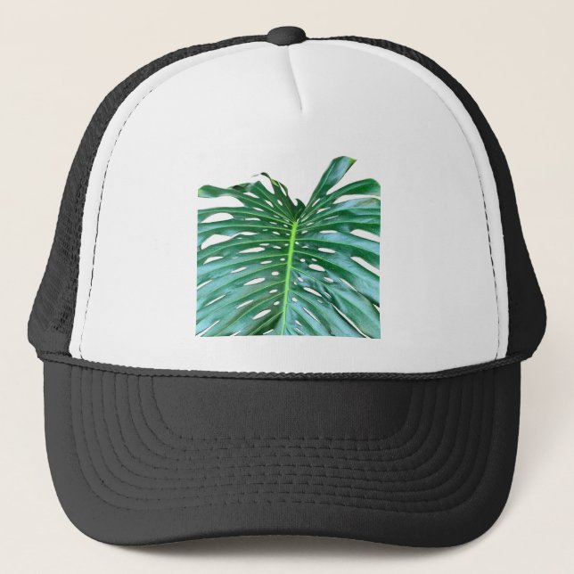 Gorra De Camionero Hojas de palma, follaje tropical, selva (Anverso)