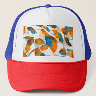 Gorra De Camionero Hojas de silueta: acuarela, pa digital sin costura