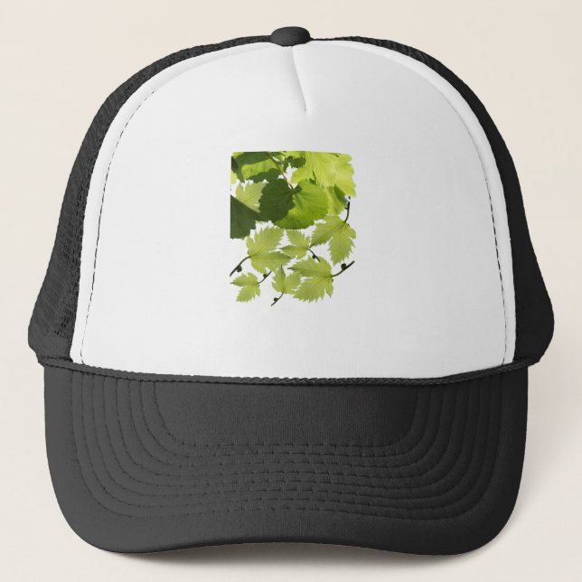 Gorra De Camionero Hojas de vid de uva verde (Anverso)