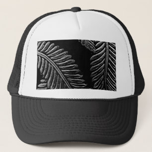 Gorra De Camionero Hojas negras y blancas