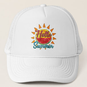 Gorra De Camionero Hola Agua de verano, sandía y sol