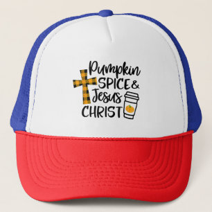 Gorra De Camionero Hola Carne de Calabaza de Otoño y Jesucristo Cae C