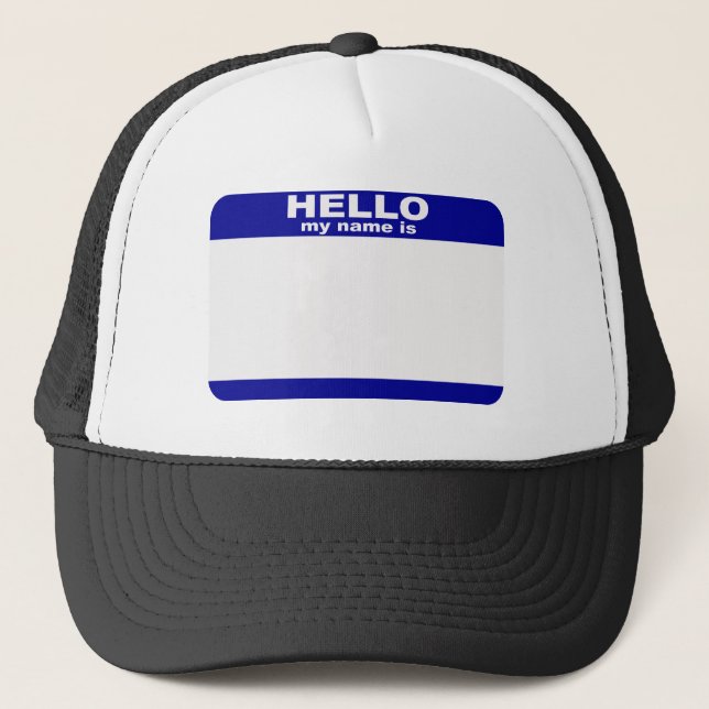 Gorra De Camionero Hola, mi nombre es… (Anverso)