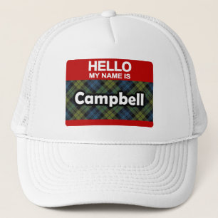 Gorra De Camionero Hola Mi Nombre es Campbell Scottish Tartan